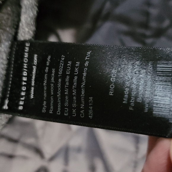 Men's Gently Loved Wool fitted dress jacket by Selected Homme size MED Mint Cond - Picture 13 of 16